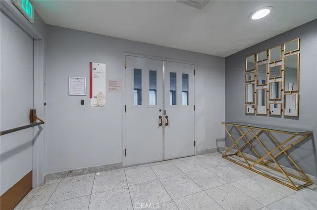 a view of a park with swings