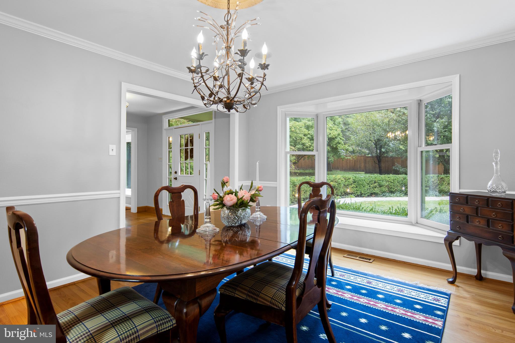 424 Red Coat Lane Wayne, PA 19087 - Photo 34 of 58 DIning room with bay window and wood floor