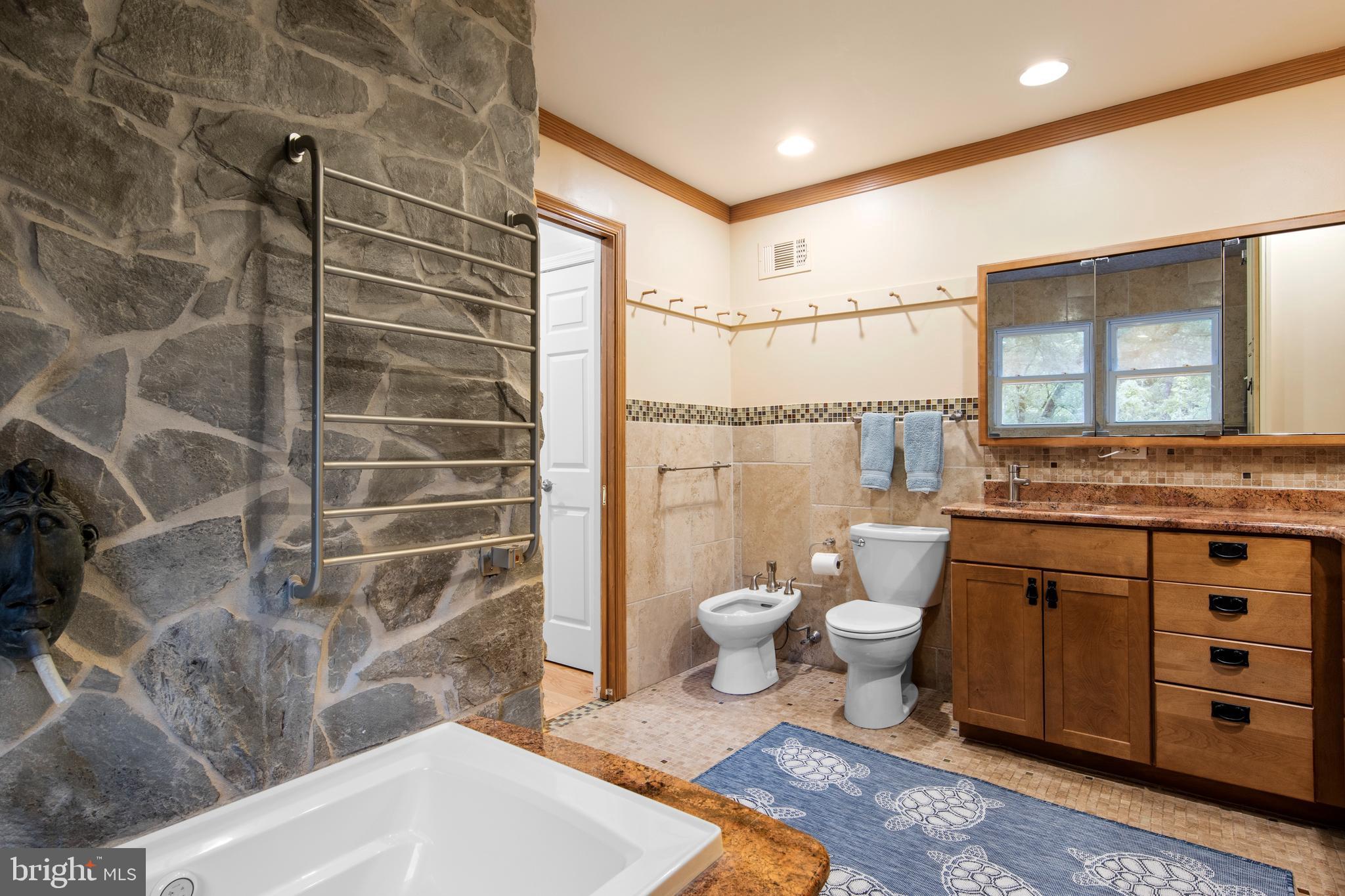 424 Red Coat Lane Wayne, PA 19087 - Photo 46 of 58 Beautiful stone work and tile work in primary bath