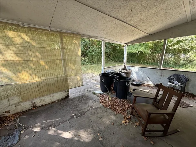 a view of a wooden bridge