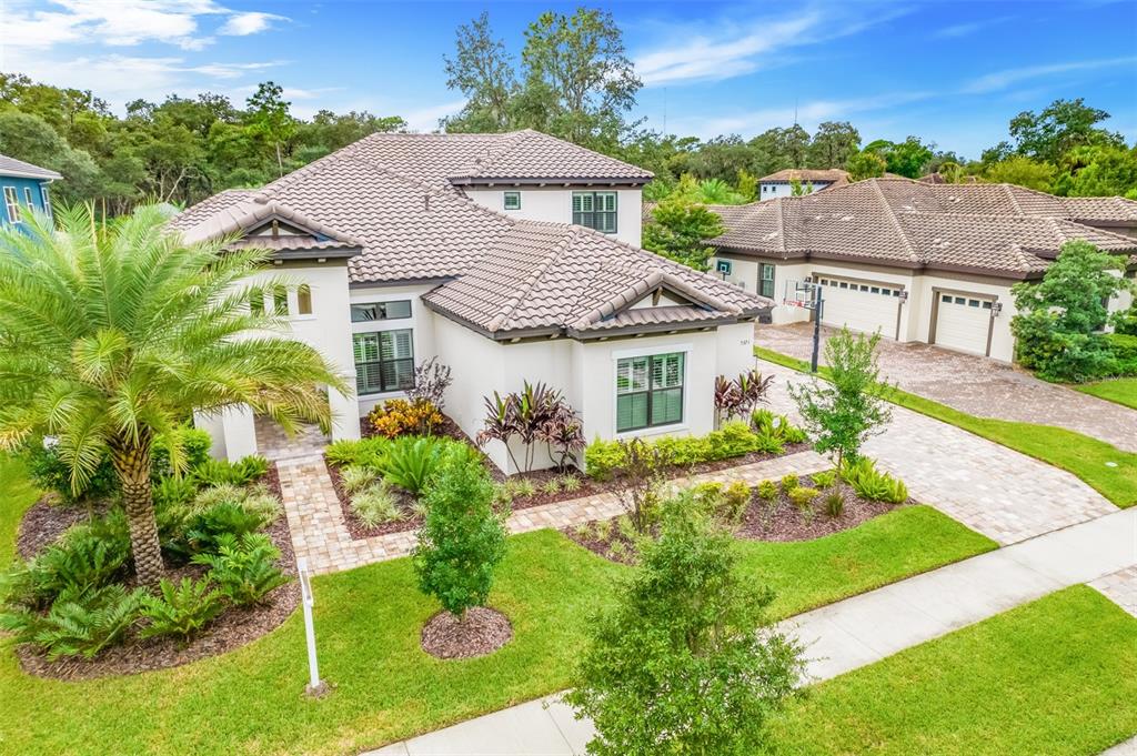 a aerial view of a house