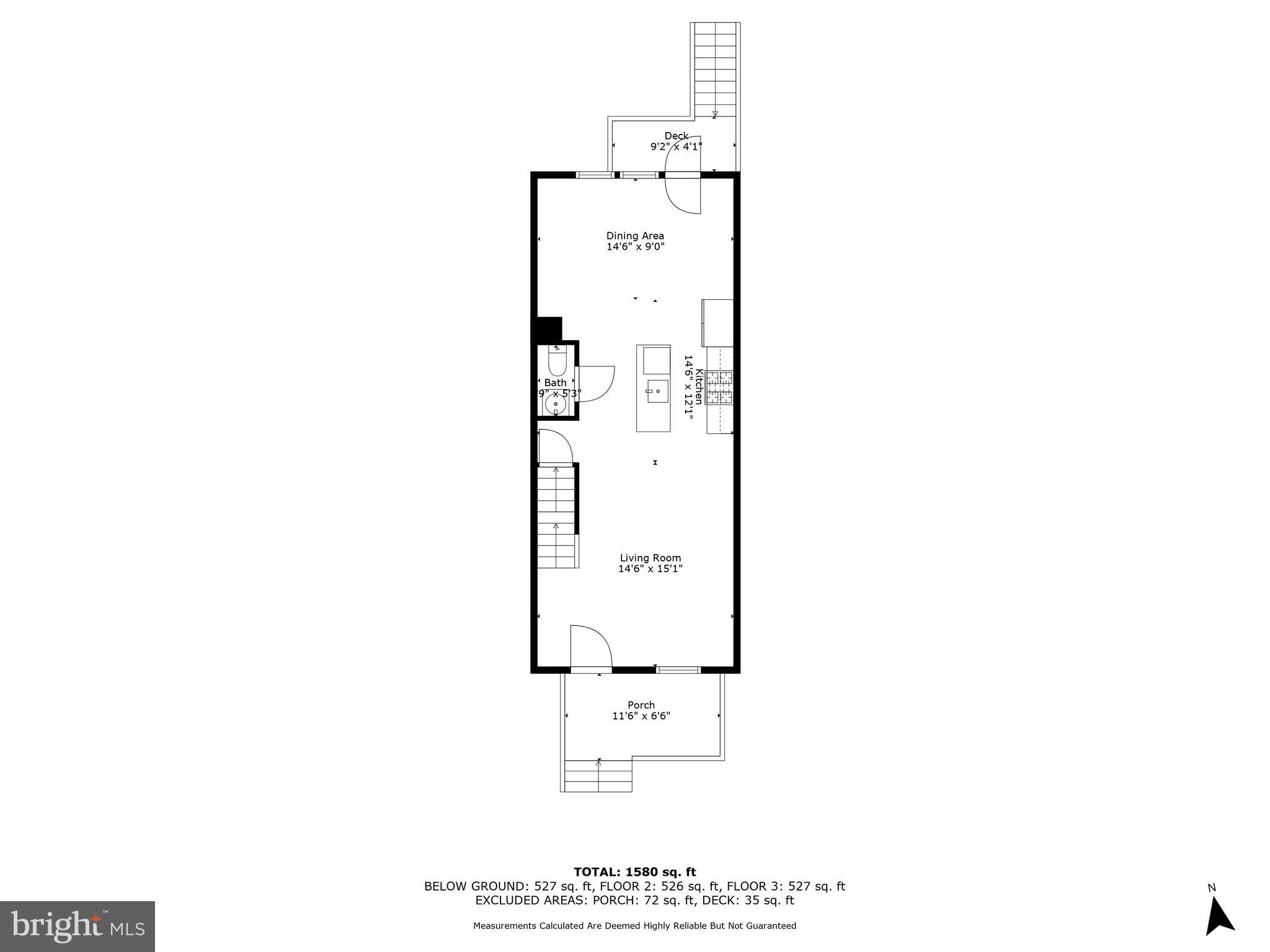 1638 Rosedale Street Northeast Washington, DC 20002 - Photo 35 of 37 Main Level Floor Plan