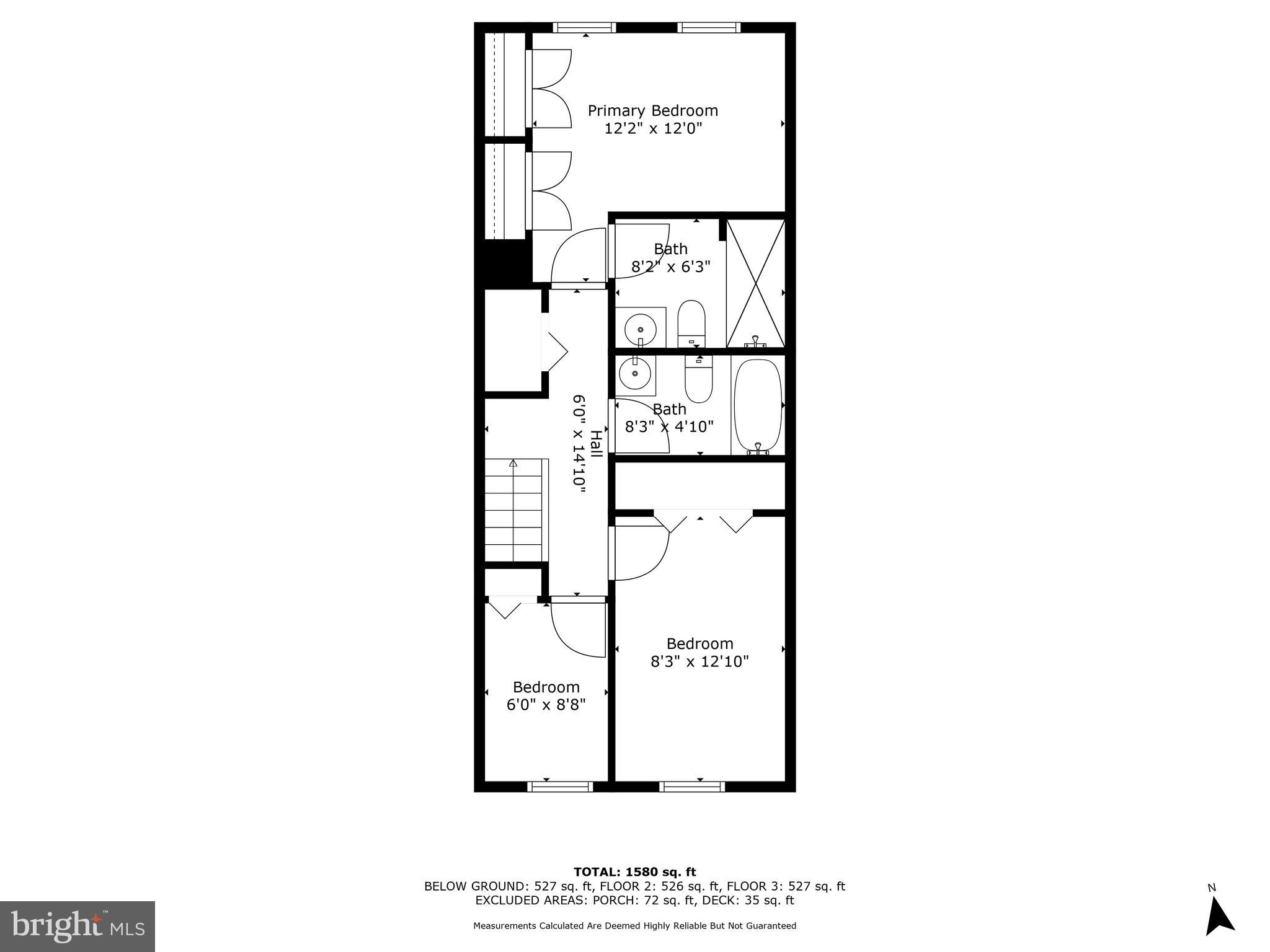 1638 Rosedale Street Northeast Washington, DC 20002 - Photo 36 of 37 Upper Level Floor Plan