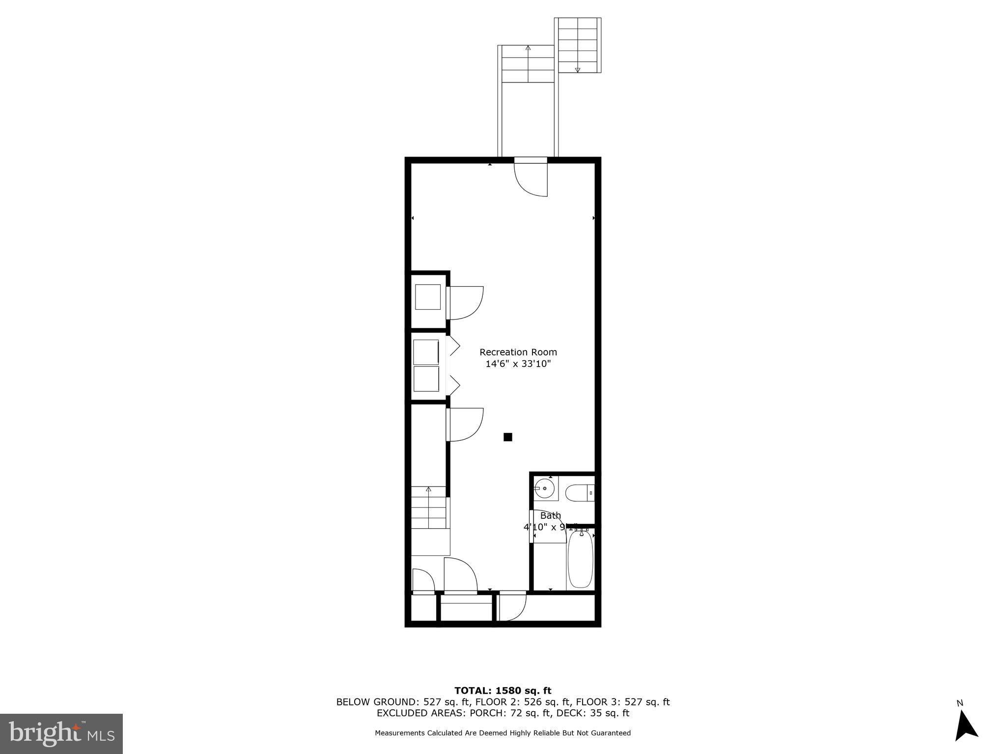 1638 Rosedale Street Northeast Washington, DC 20002 - Photo 37 of 37 Lower Level Floor Plan