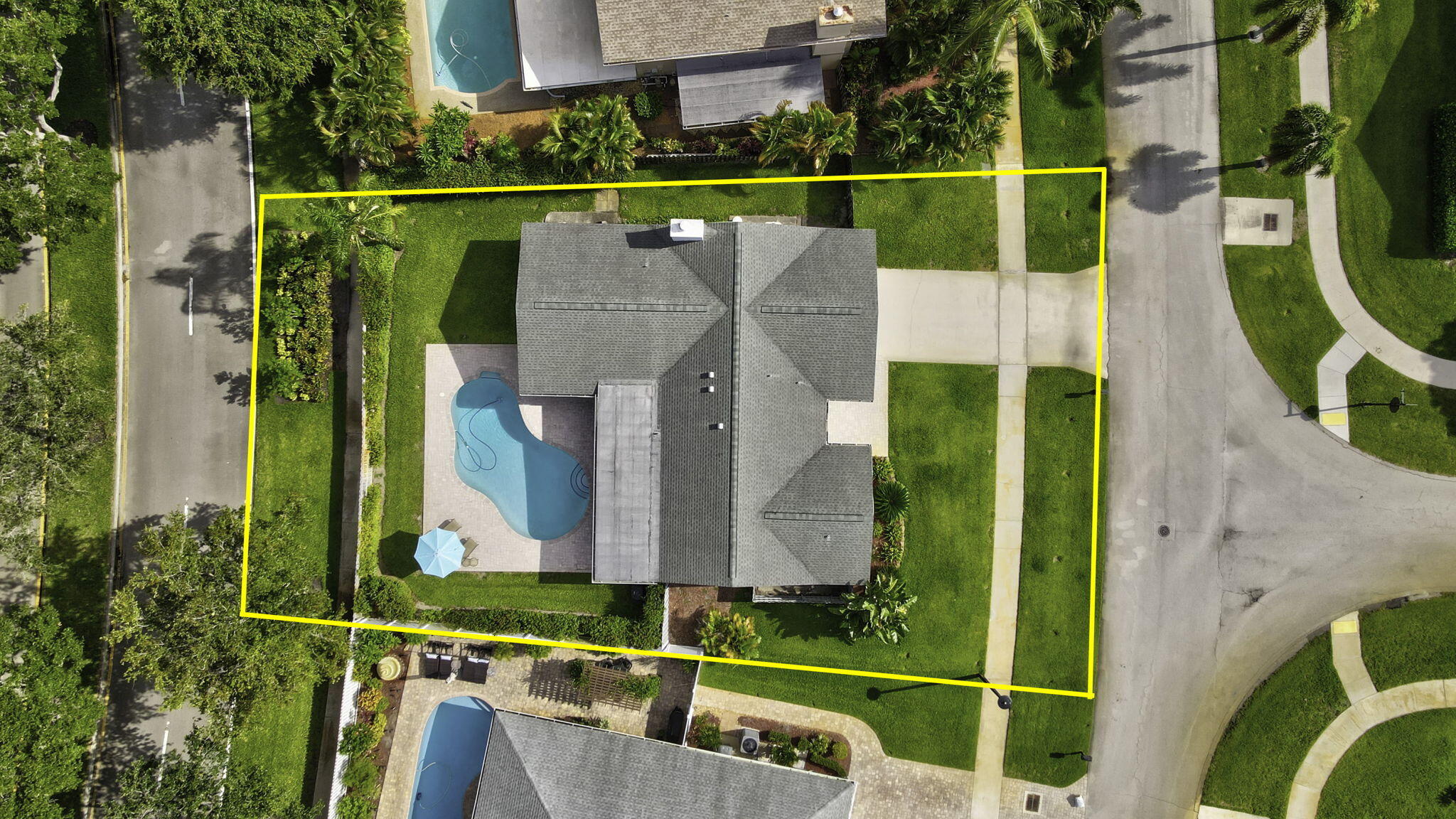 4281 Sugar Pine Drive Boca Raton, FL 33487 - Photo 32 of 35 Property Boundary Line Aerial