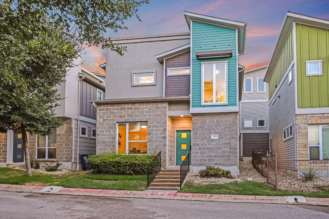 a front view of a house