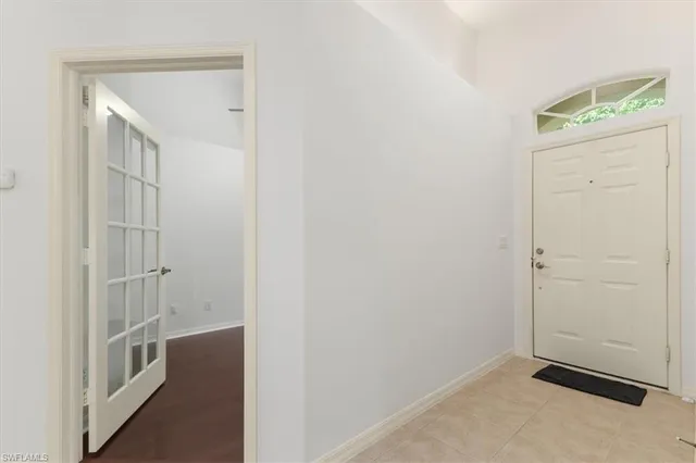 a view of a hallway with elevator