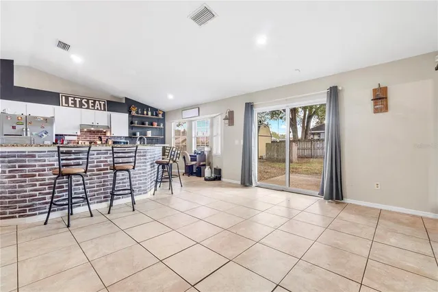 a view of a livingroom with workspace