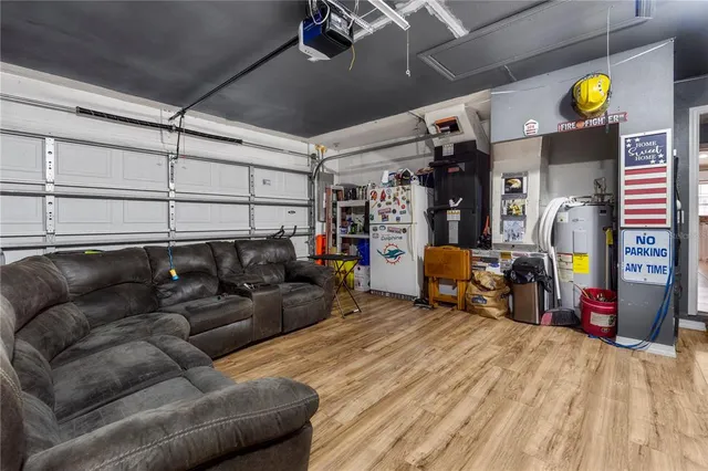 a view of a couch in a room