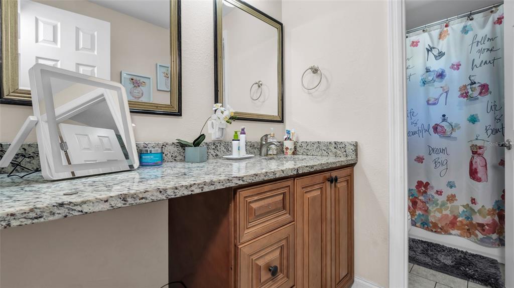 500 Hillpine Way Brandon, FL 33510 - Photo 20 of 39 a bathroom with a granite countertop sink mirror and vanity
