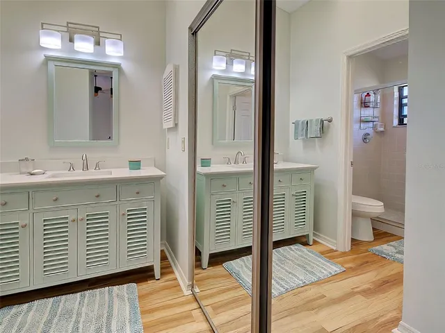 a view of a backyard with sitting area