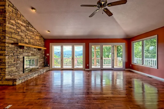 a view of porch with wooden floor in outdoor space
