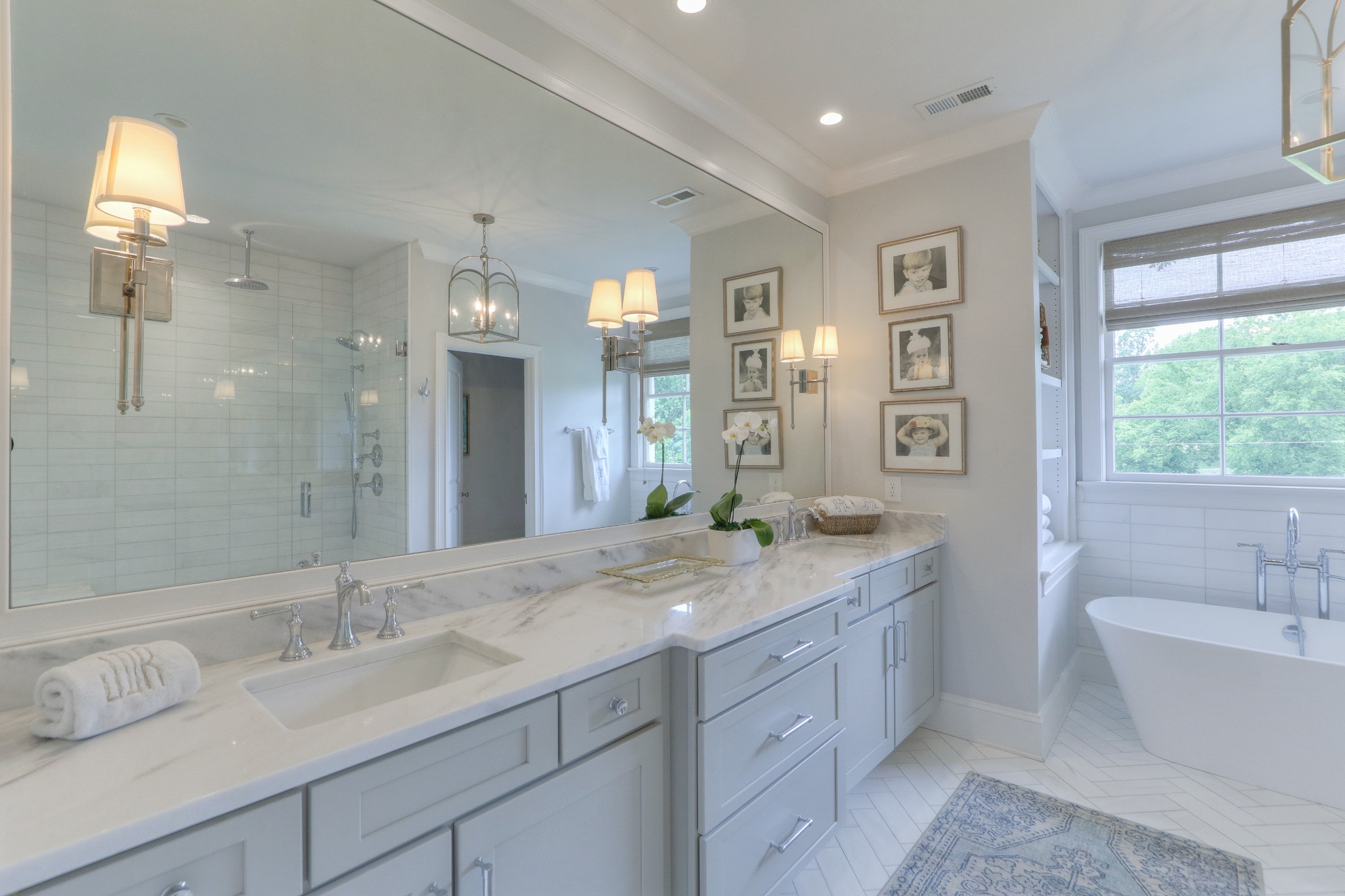 2315 Valley Brook Road Nashville, TN 37215 - Photo 20 of 67 a bathroom with a granite countertop sink mirror and a