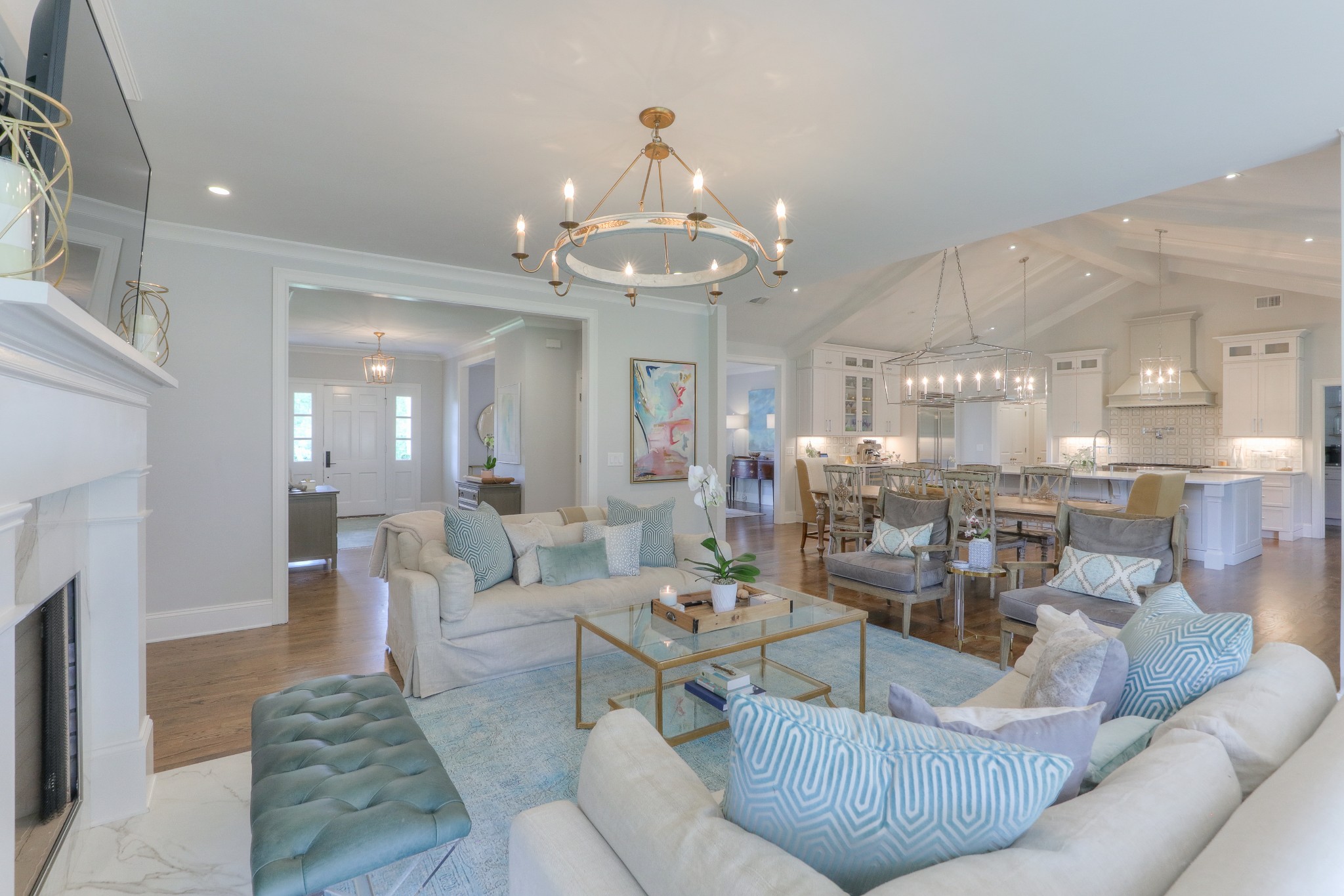 2315 Valley Brook Road Nashville, TN 37215 - Photo 9 of 67 a living room with furniture and a chandelier