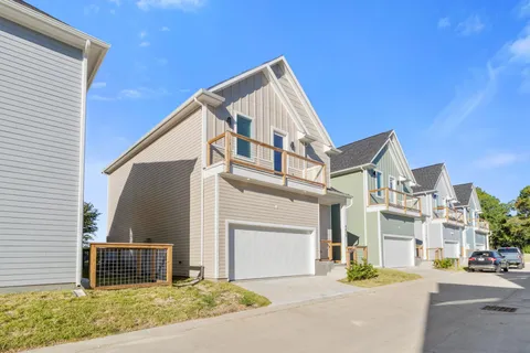 a view of a building with a street