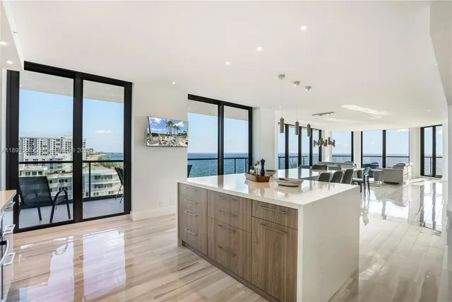 a room with lots of counter top space