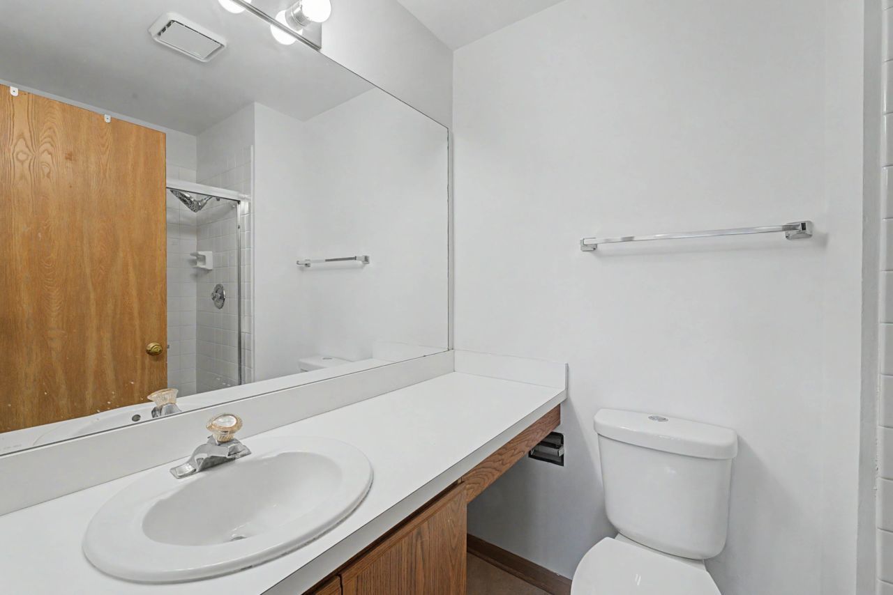 1953 North Coldspring Road Arlington Heights, IL 60004 - Photo 17 of 27 a bathroom with a sink a toilet and a mirror