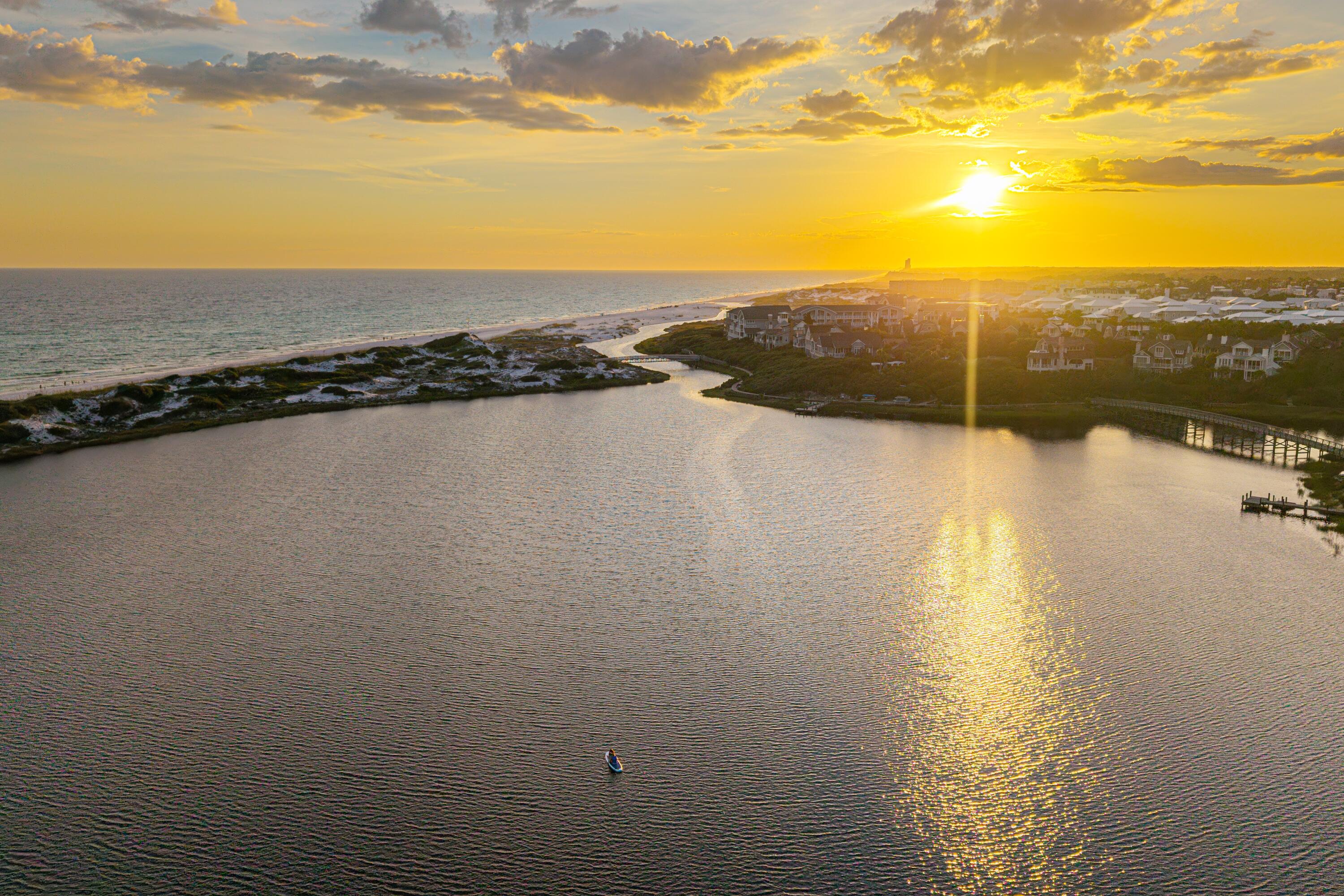 33 Camp Creek Point Dr Inlet Beach Inlet Beach, FL 32461 - Photo 106 of 110 Sunset over Camp Creek Lake
