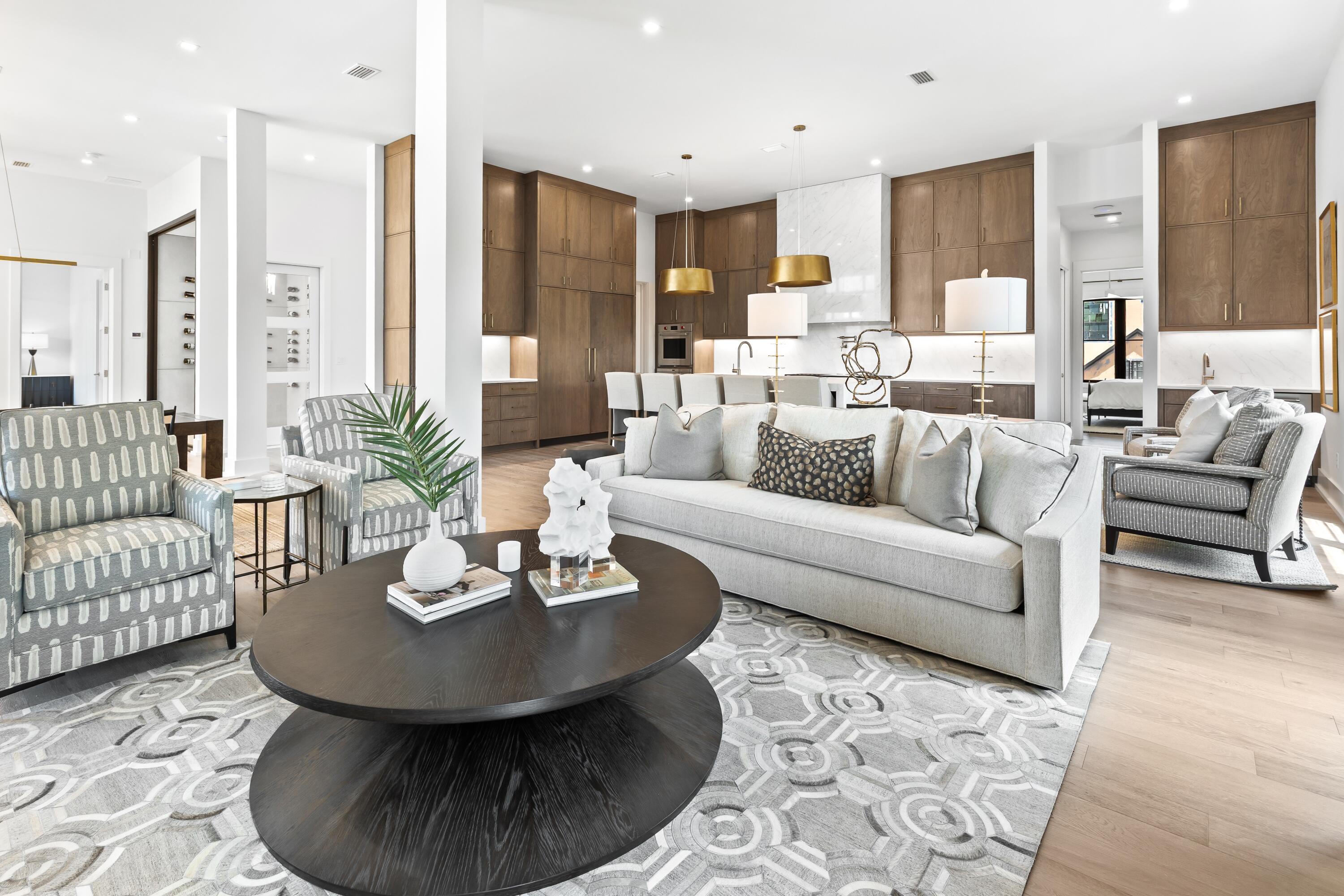 33 Camp Creek Point Dr Inlet Beach Inlet Beach, FL 32461 - Photo 20 of 110 a living room with furniture kitchen view and a large mirror