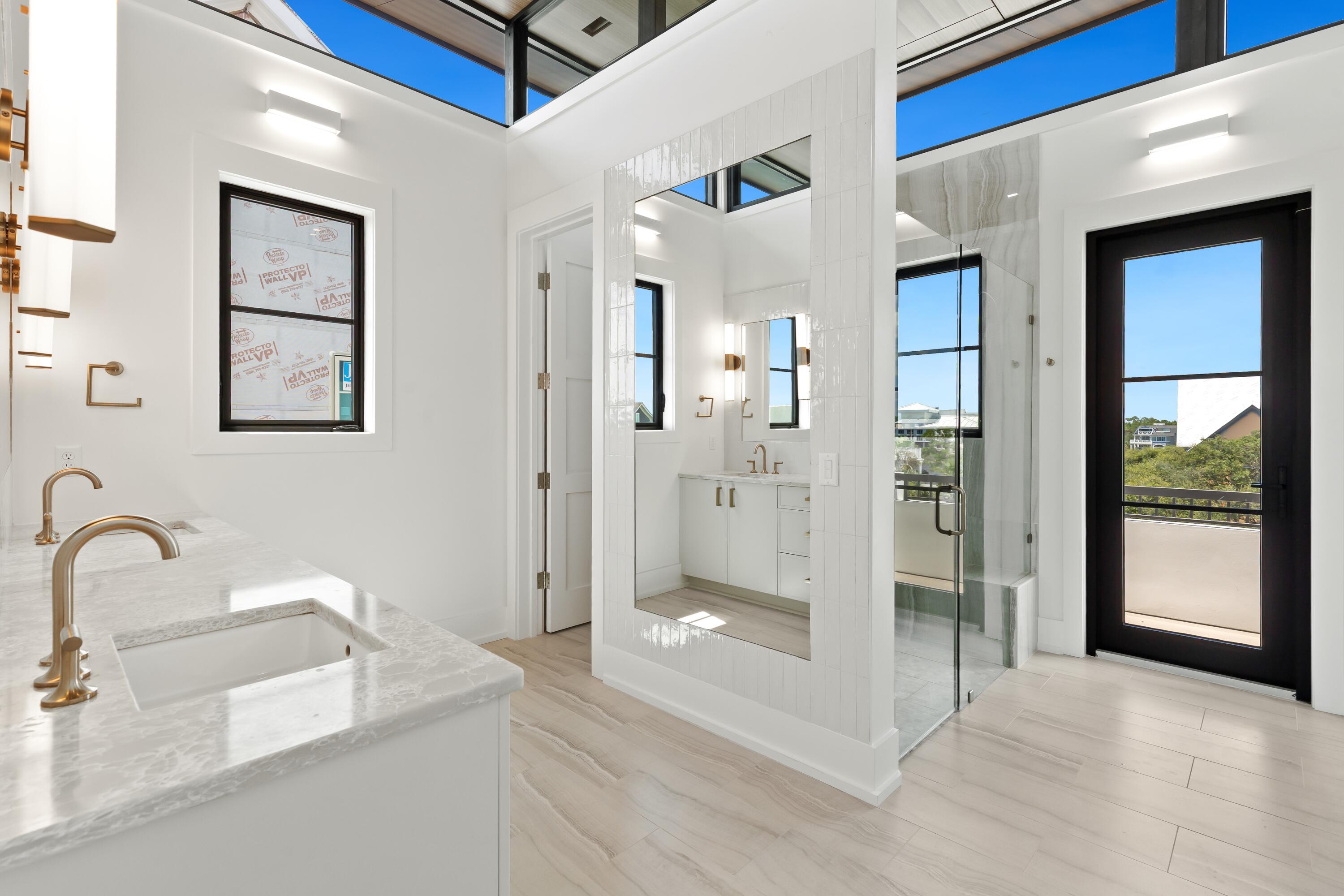 33 Camp Creek Point Dr Inlet Beach Inlet Beach, FL 32461 - Photo 70 of 110 a bathroom with a sink and a shower