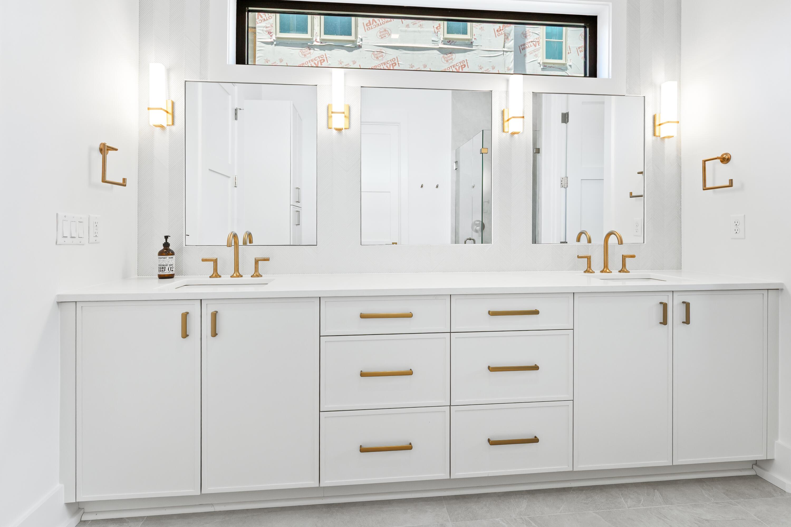 33 Camp Creek Point Dr Inlet Beach Inlet Beach, FL 32461 - Photo 94 of 110 a bathroom with a sink vanity and a mirror