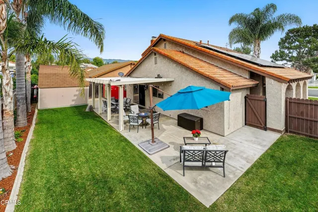 aerial view of a house