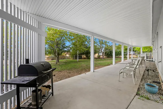 a view of a yard with plants
