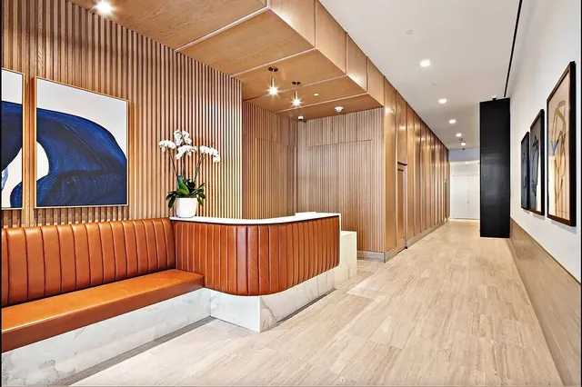 a view of hallway with couch