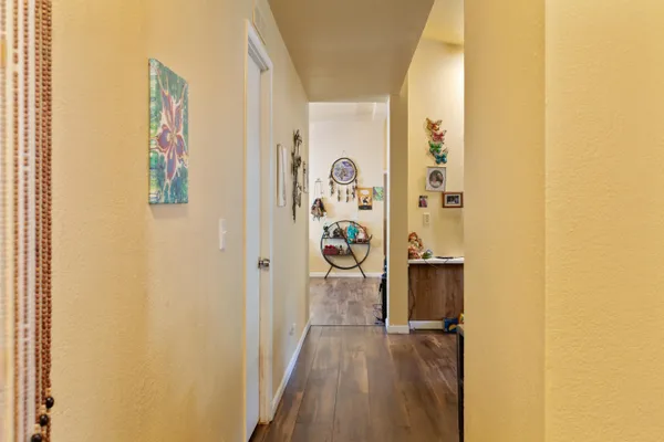 a view of a hallway with interior of the house