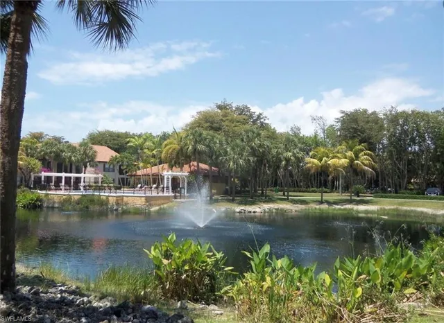 a view of a lake with houses