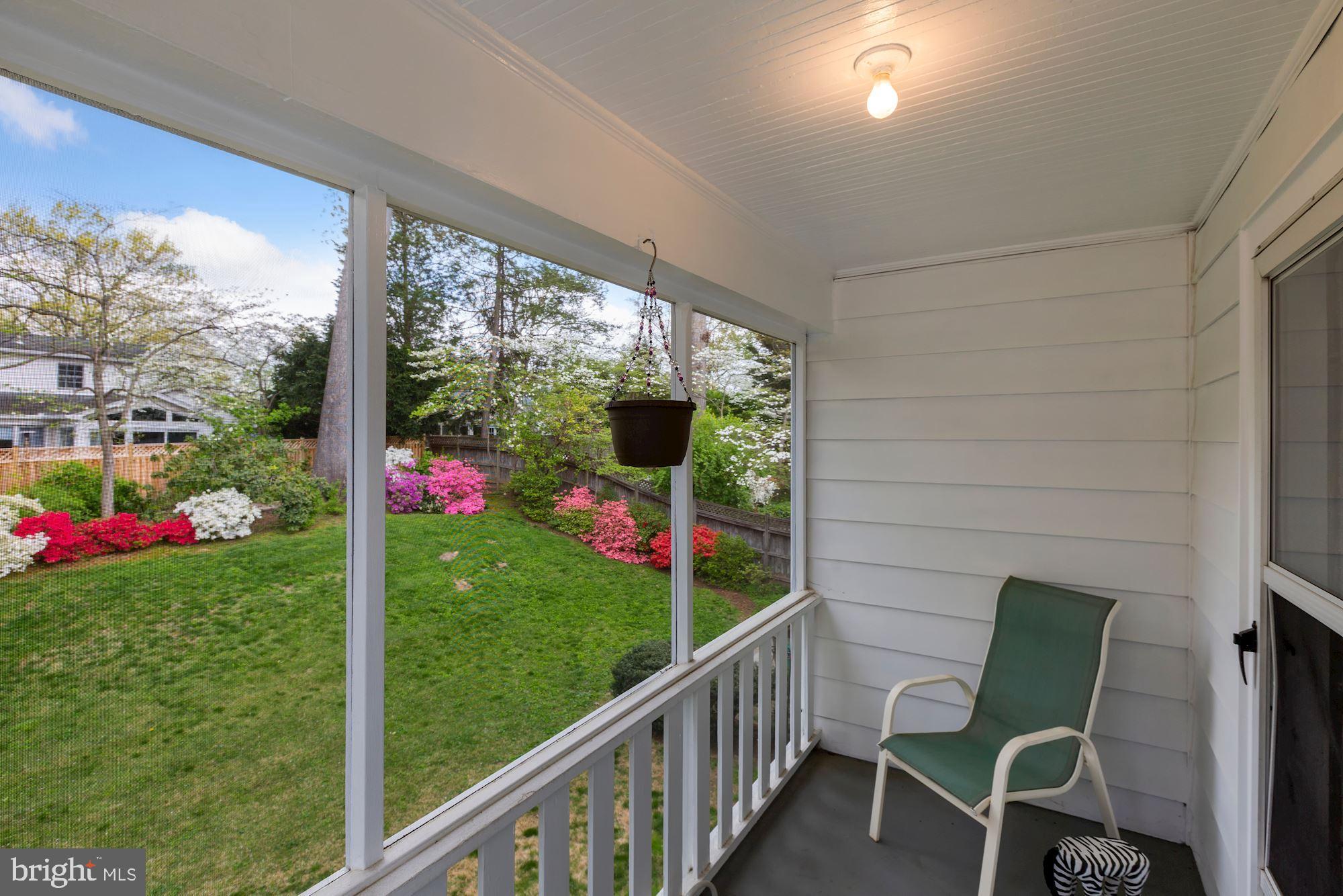 5615 Overlea Road Bethesda, MD 20816 - Photo 30 of 48 Covered Screen Porch off Bedroom #3.