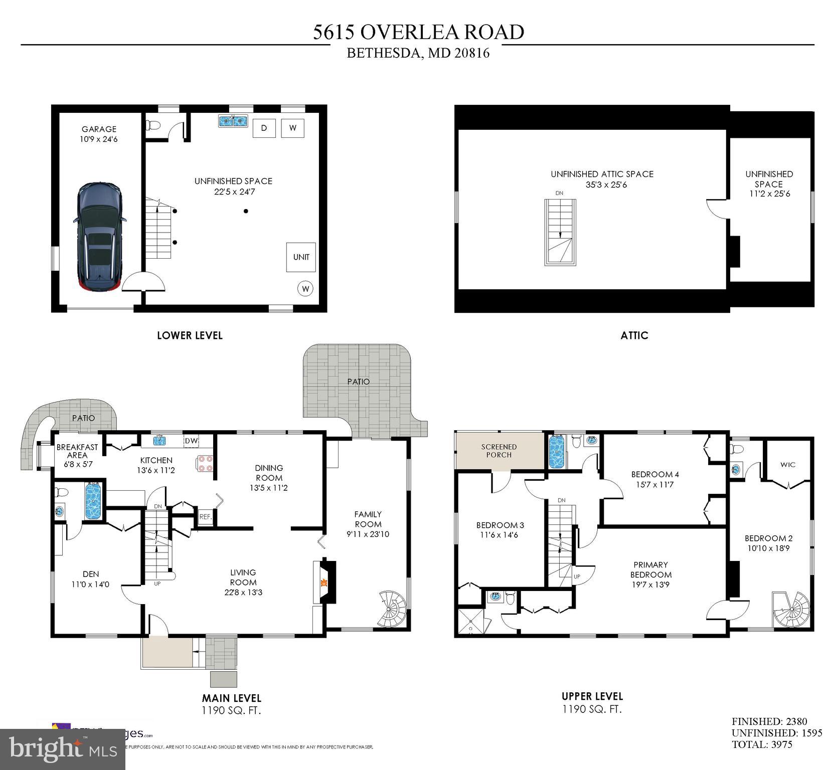 5615 Overlea Road Bethesda, MD 20816 - Photo 48 of 48 Floor plans.