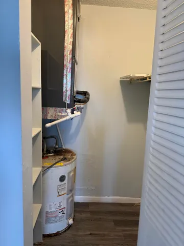 a view of storage and utility room