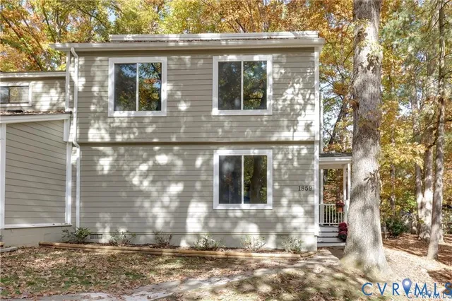 a front view of a house