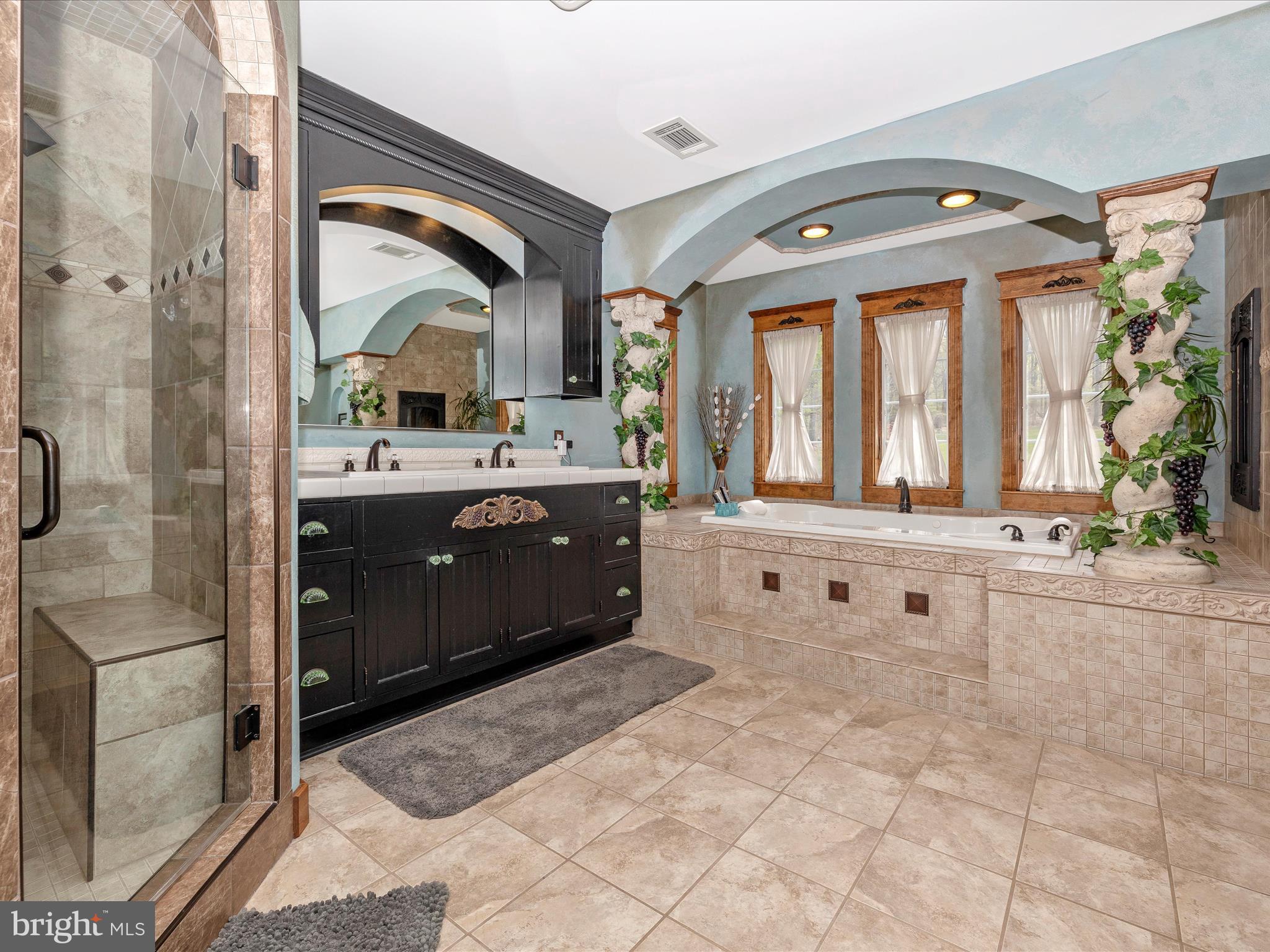 11505 Pleasant Valley Road Smithsburg, MD 21783 - Photo 37 of 69 Gorgeous primary bathroom with fireplace