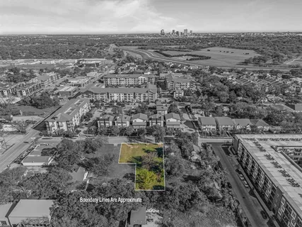 an aerial view of multiple house
