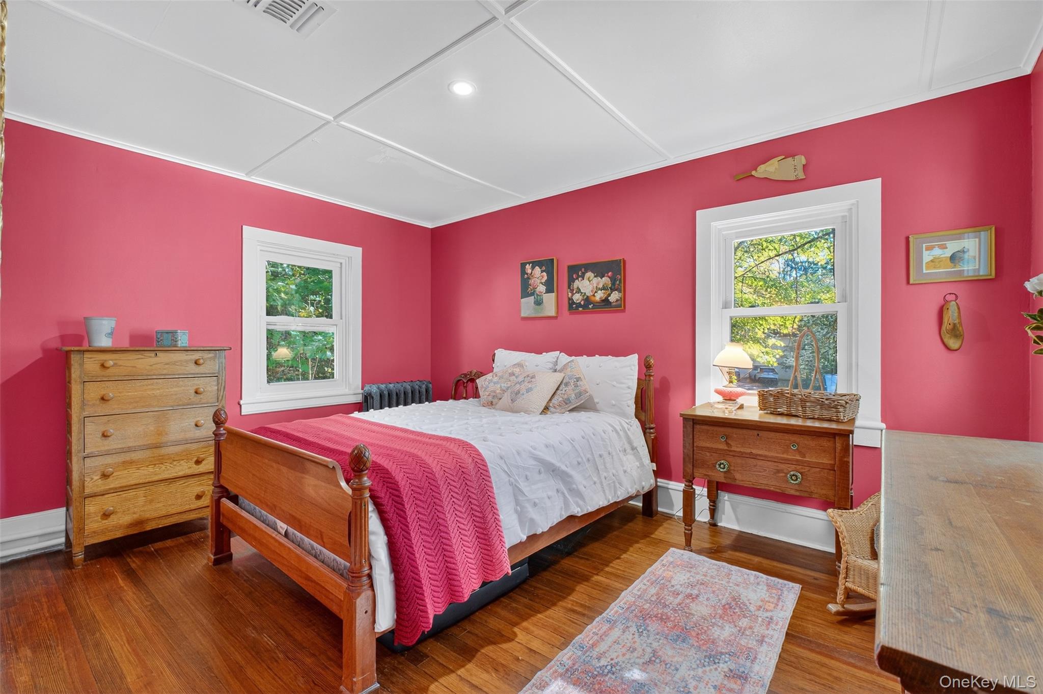 30 Old Post Road North Red Hook, NY 12571 - Photo 24 of 39 Bedroom featuring dark wood-style flooring and radiator heating unit