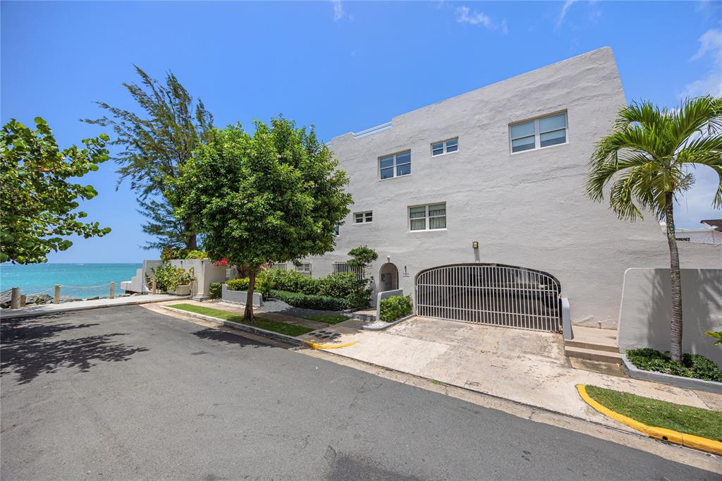 a house with palm tree in front of it