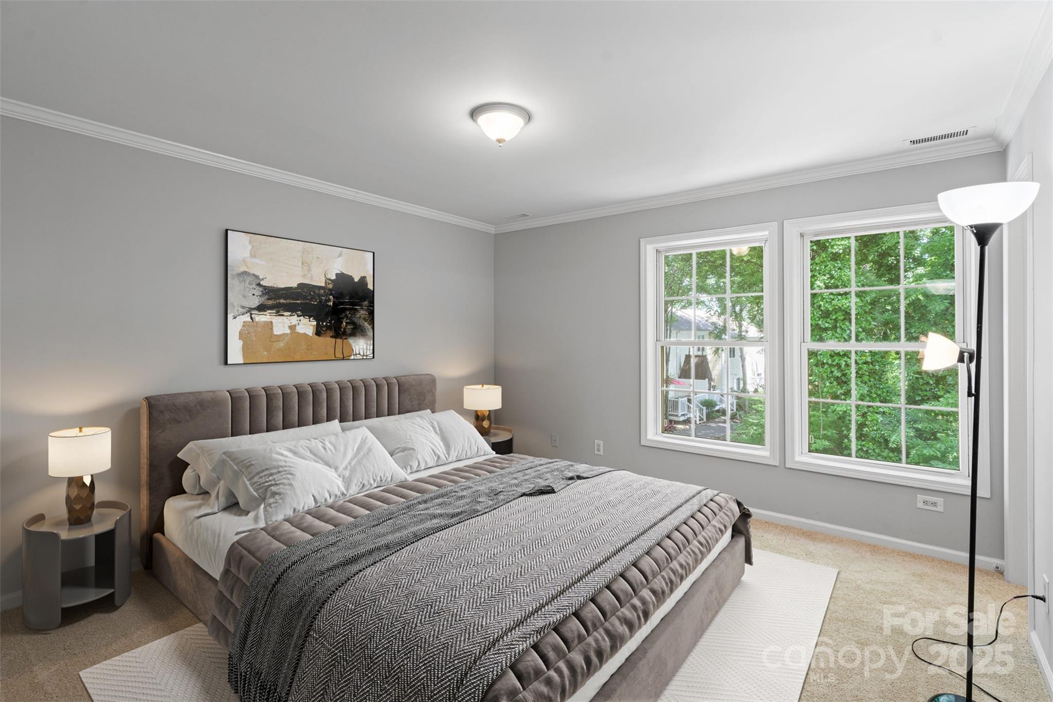 7019 Walnut Ridge Court Charlotte, NC 28273 - Photo 15 of 29 a bedroom with a bed and a large window