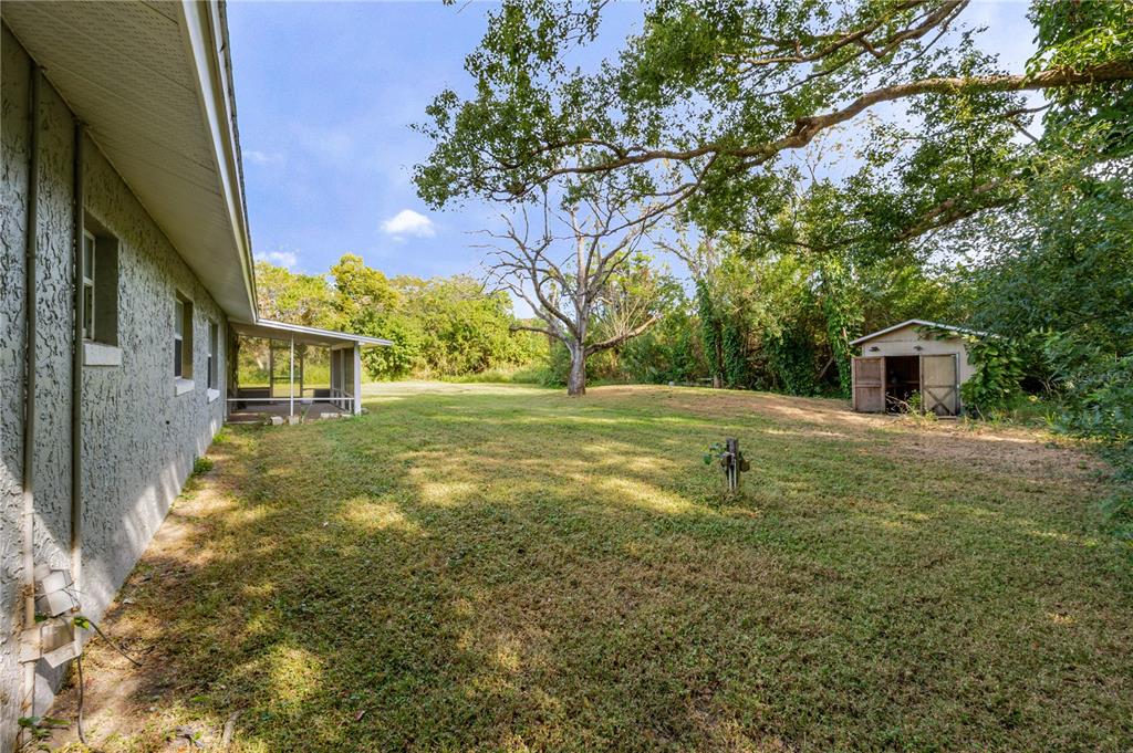 495 Orange Avenue St. Cloud, FL 34769 - Photo 31 of 32 a backyard of a house with lots of green space