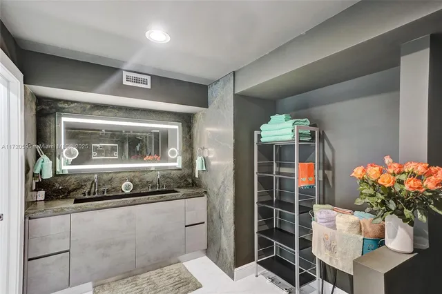 a view of a lake with a yard