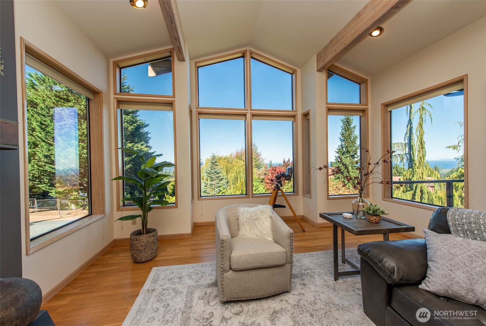283 Fawn Lane Sequim, WA 98382 - Photo 11 of 38 a living room with furniture and a large window