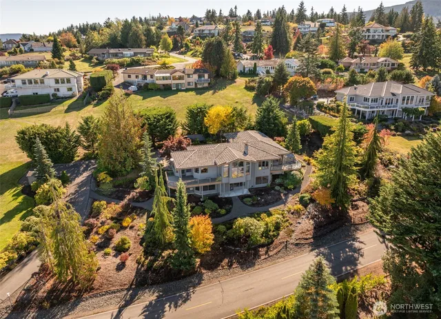 a view of a lake with outdoor space