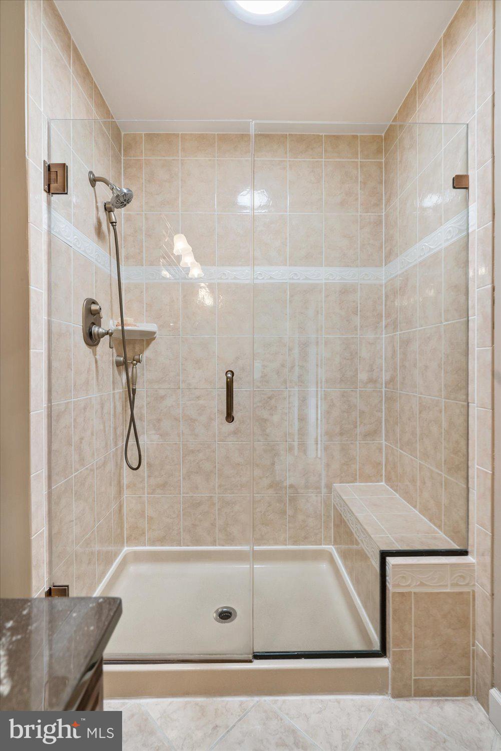 806 Suburbian Road Reisterstown, MD 21136 - Photo 18 of 41 Enormous Walk-In Shower with Seating Ledge