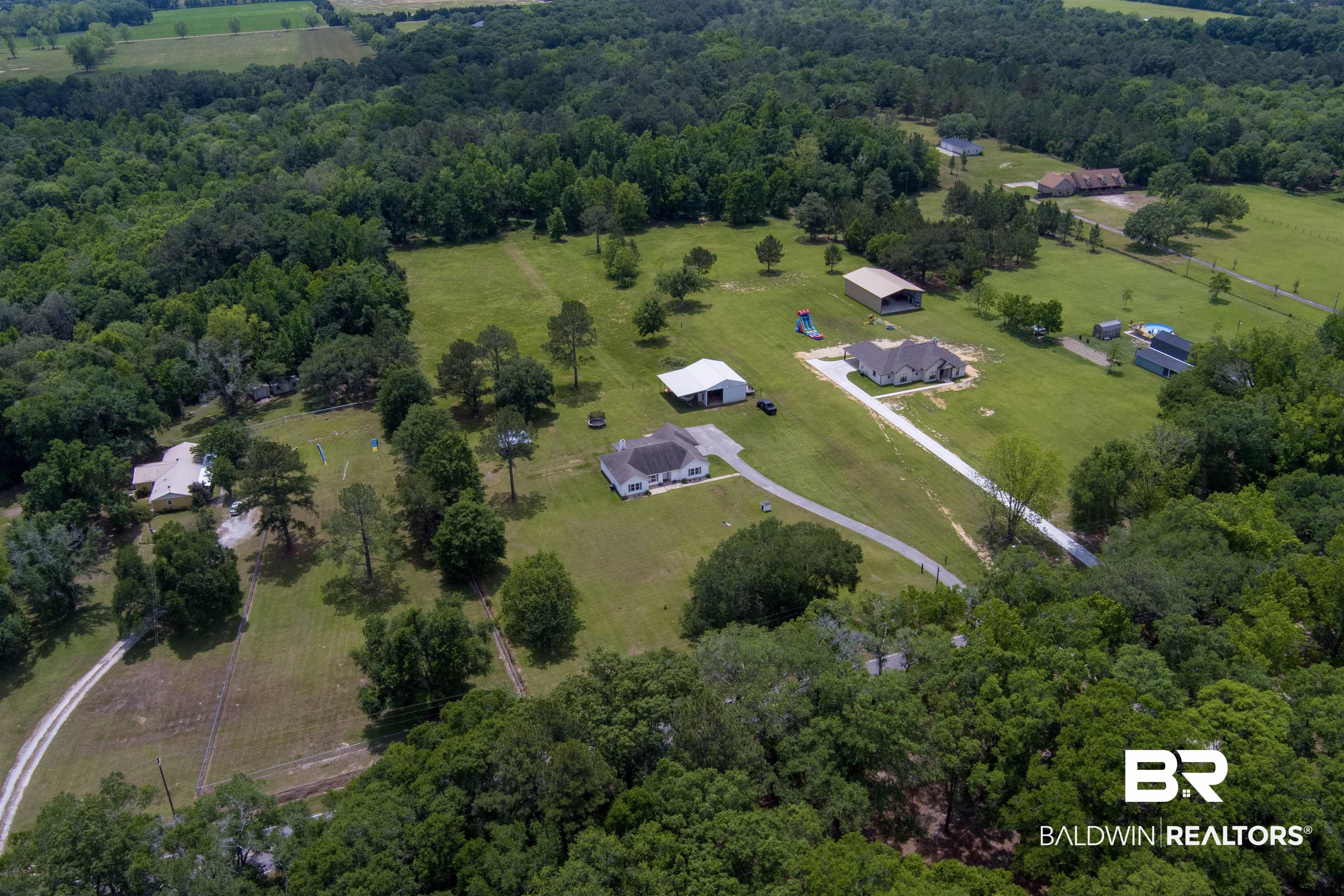 13925 Fort Lake Road Grand Bay, AL 36541 - Photo 28 of 37 Drone / aerial view featuring a rural view and a wooded view