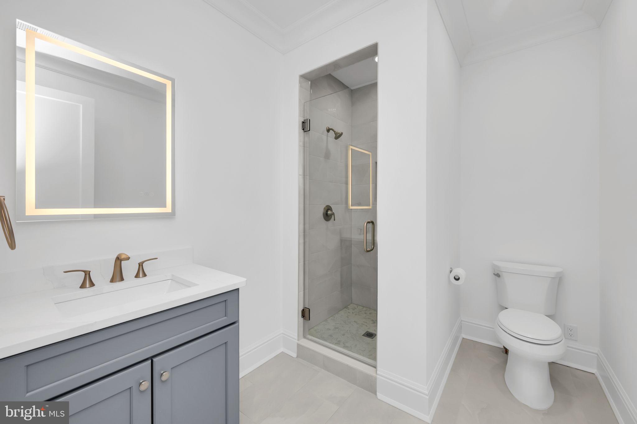 32 Gulick Road Princeton, NJ 08540 - Photo 9 of 56 Sleek modern bathroom with elegant finishes.