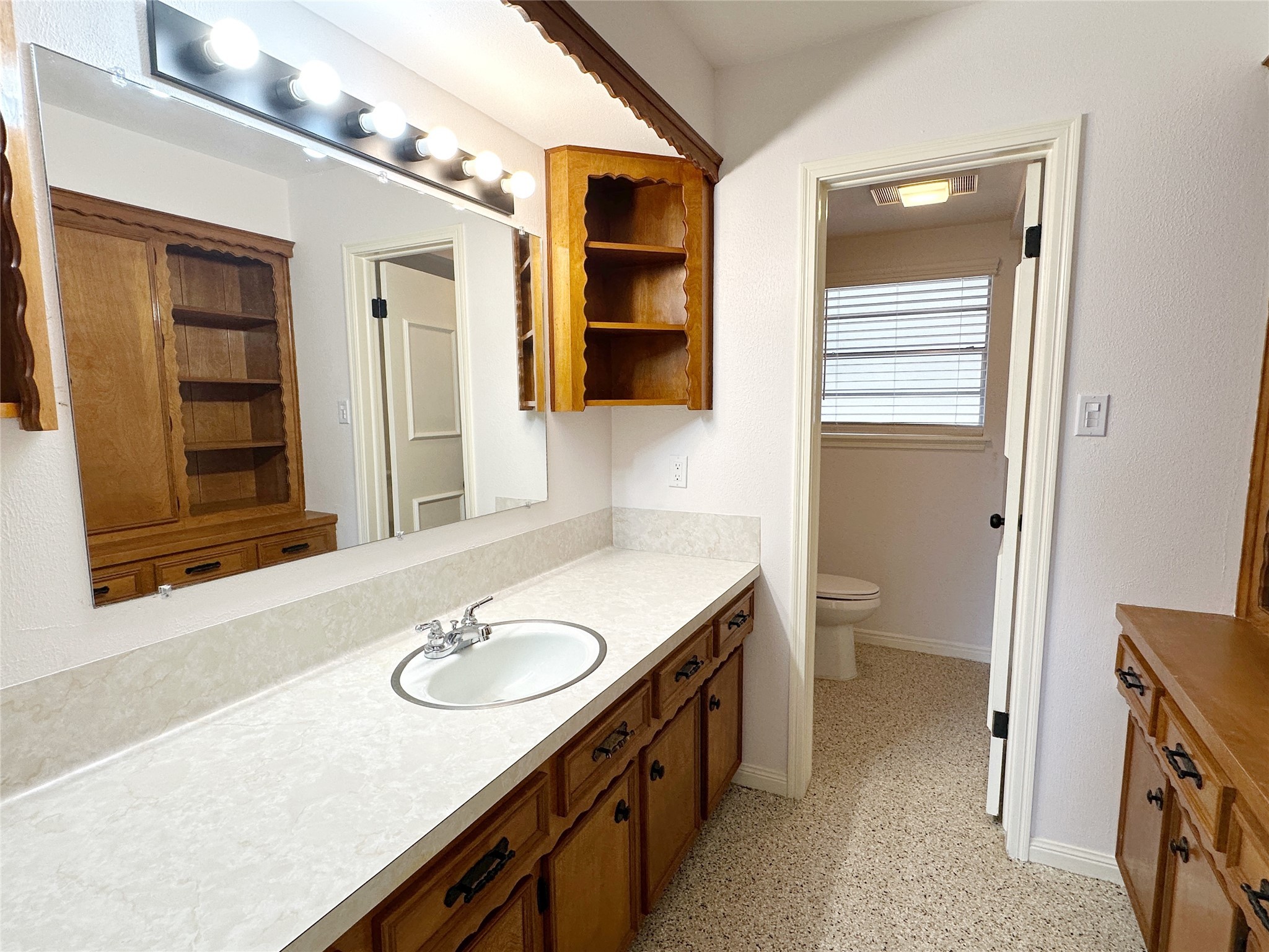 24342 East Webb Road Porter, TX 77365 - Photo 9 of 15 a bathroom with a sink double vanity and a mirror
