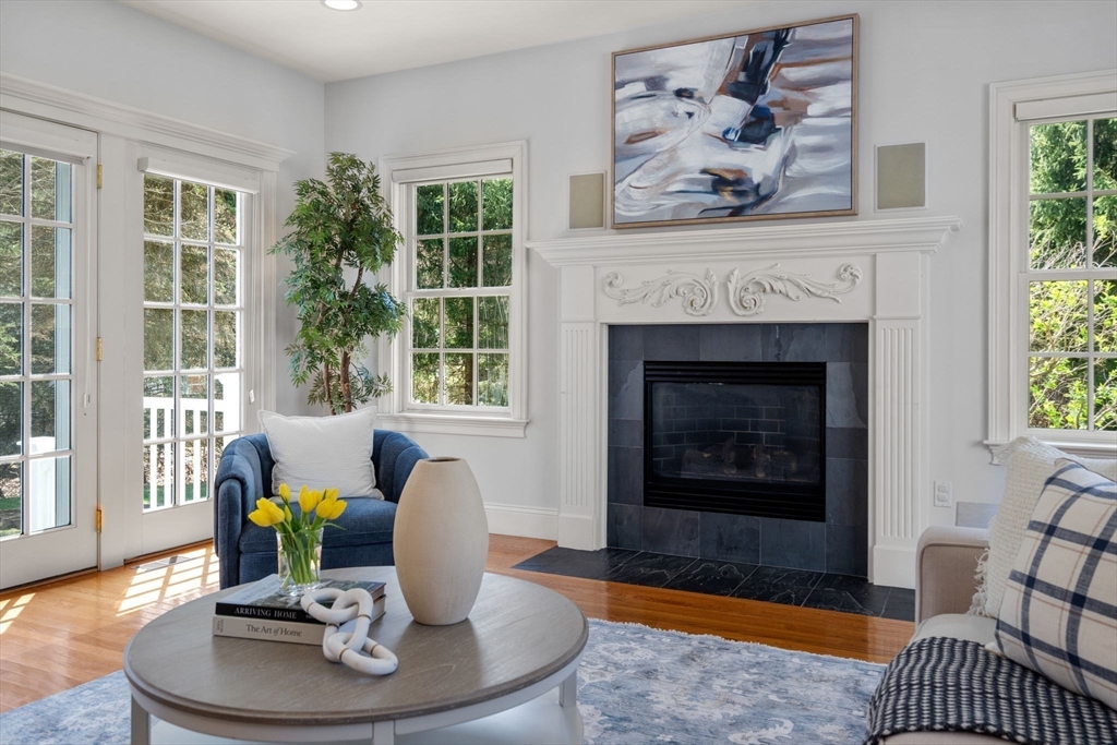 1 Beard Way Wellesley, MA 02482 - Photo 17 of 41 a living room with furniture and a fireplace