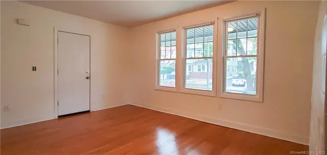 an empty room with a window