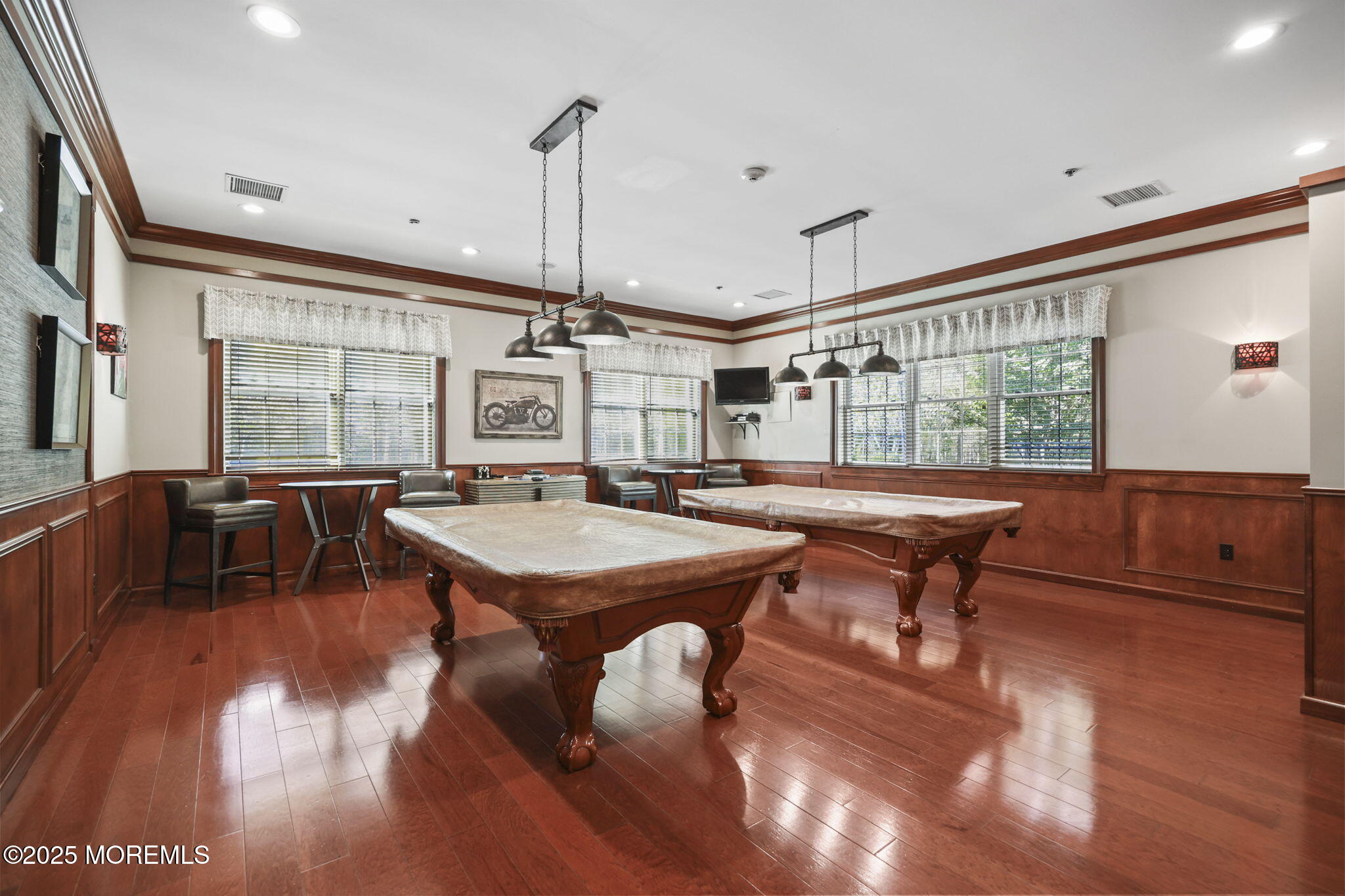 3208 Falston Circle, Unit 3208 Old Bridge, NJ 08857 - Photo 35 of 39 a living room with furniture pool table wooden floor and furniture